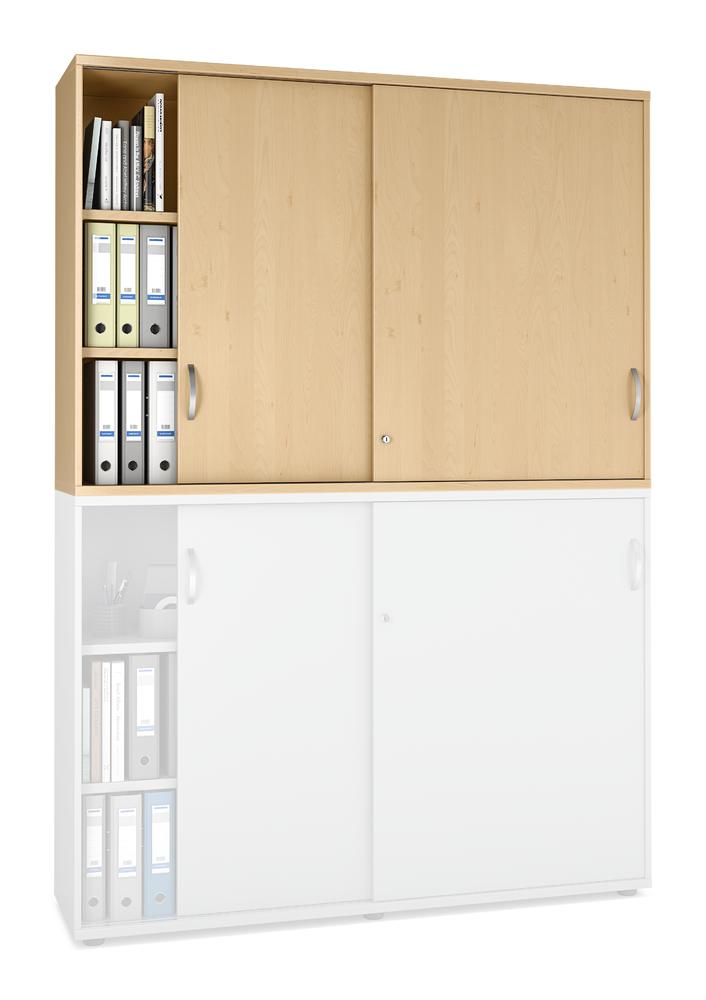 Schiebetüren-Aufsatzschrank MULTI M pro | Buchedekor | 1600