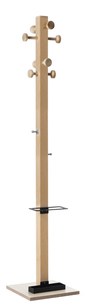 Garderobenständer aus Holz, Schirmständer schwarz | Schwarz
