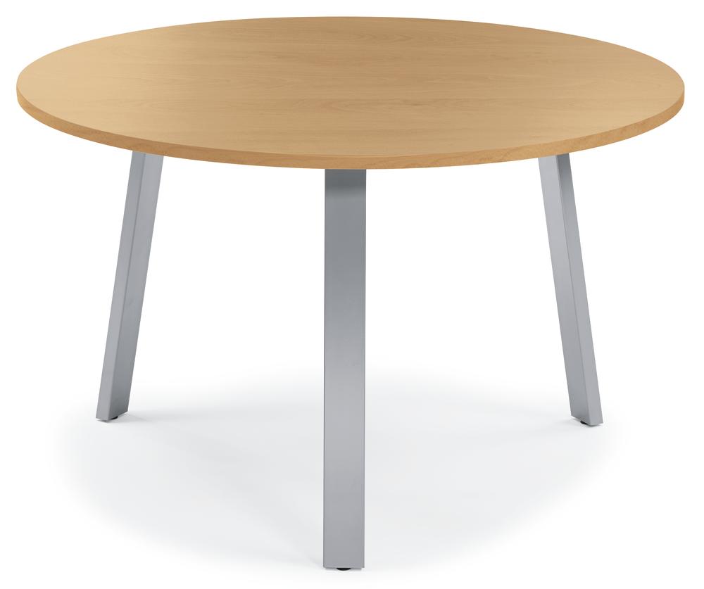Konferenztisch DESKIN RIO | Buchedekor | Alusilber RAL 9006 | 1200