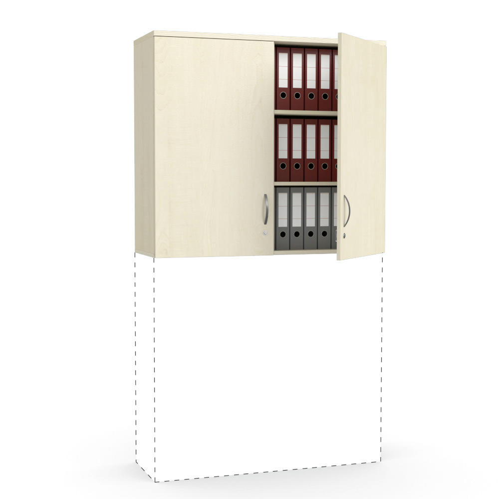Flügeltüren-Aufsatzschrank MULTI M | Ahorndekor | 1200