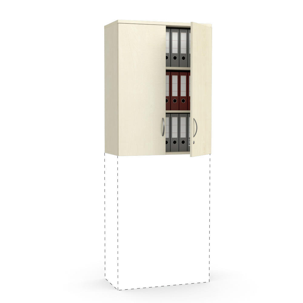 Flügeltüren-Aufsatzschrank MULTI M | Ahorndekor | 800 | 1055 mm (3 OH)