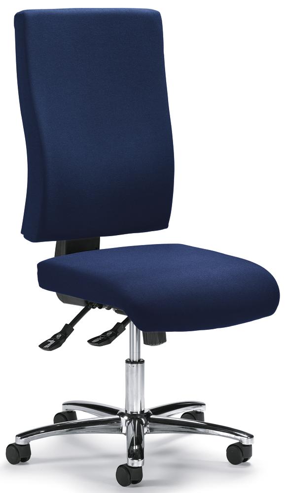 Bürodrehstuhl COMFORT R BIG DELUXE ohne Armlehnen | Dunkelblau | ohne Armlehnen (optional)