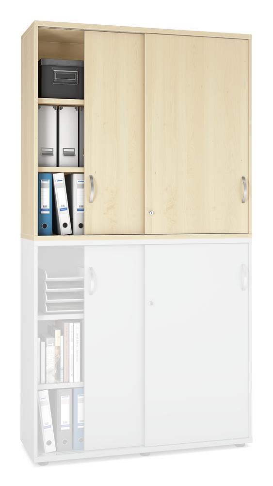 Schiebetüren-Aufsatzschrank MULTI M pro | Ahorndekor | 1200