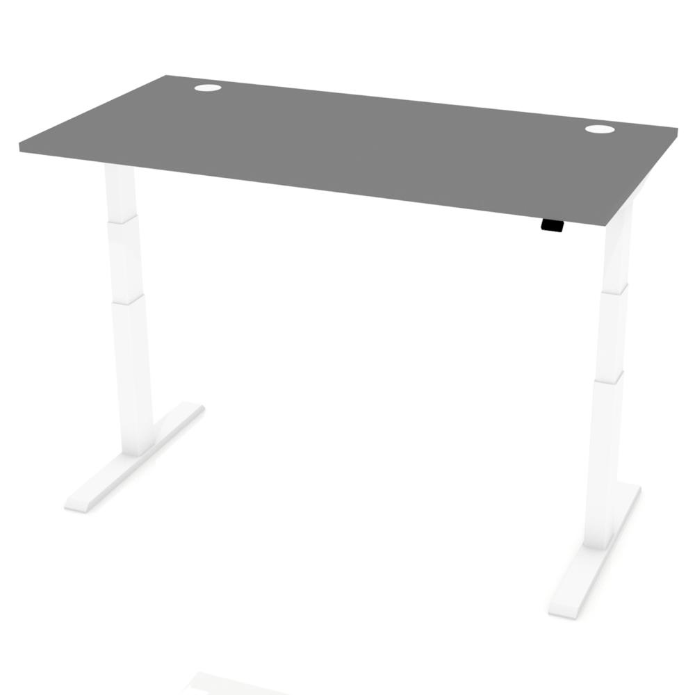 Sitz-/Stehschreibtisch Comfort EVO | Anthrazit | 1600 | Weiß