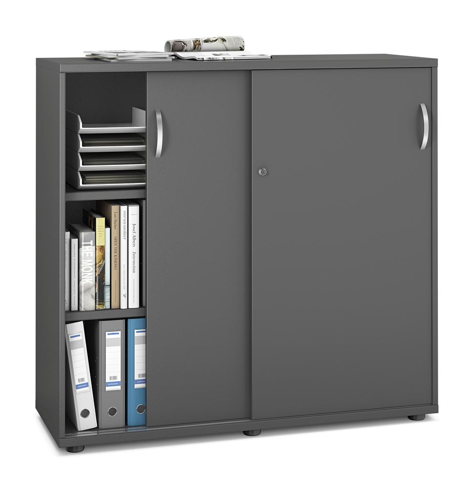 Schiebetürenschrank MULTI M pro | Anthrazit | 1200 | 1140 mm (3 OH)