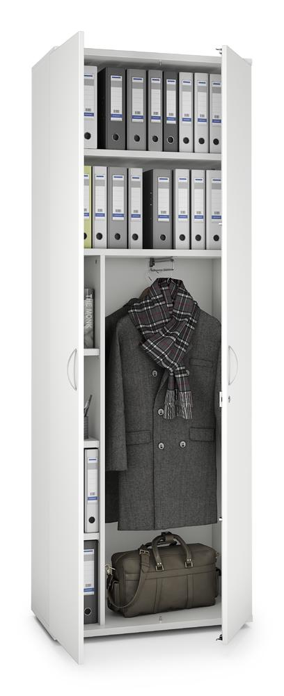 Garderobenschrank MULTI M pro | Weiß | 800