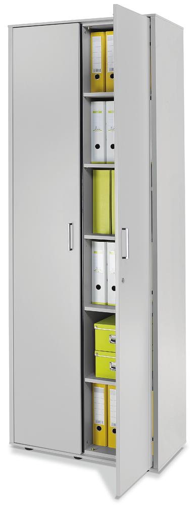 Flügeltürenschrank EVO | Lichtgrau | 800 | 2215 mm (6 OH)