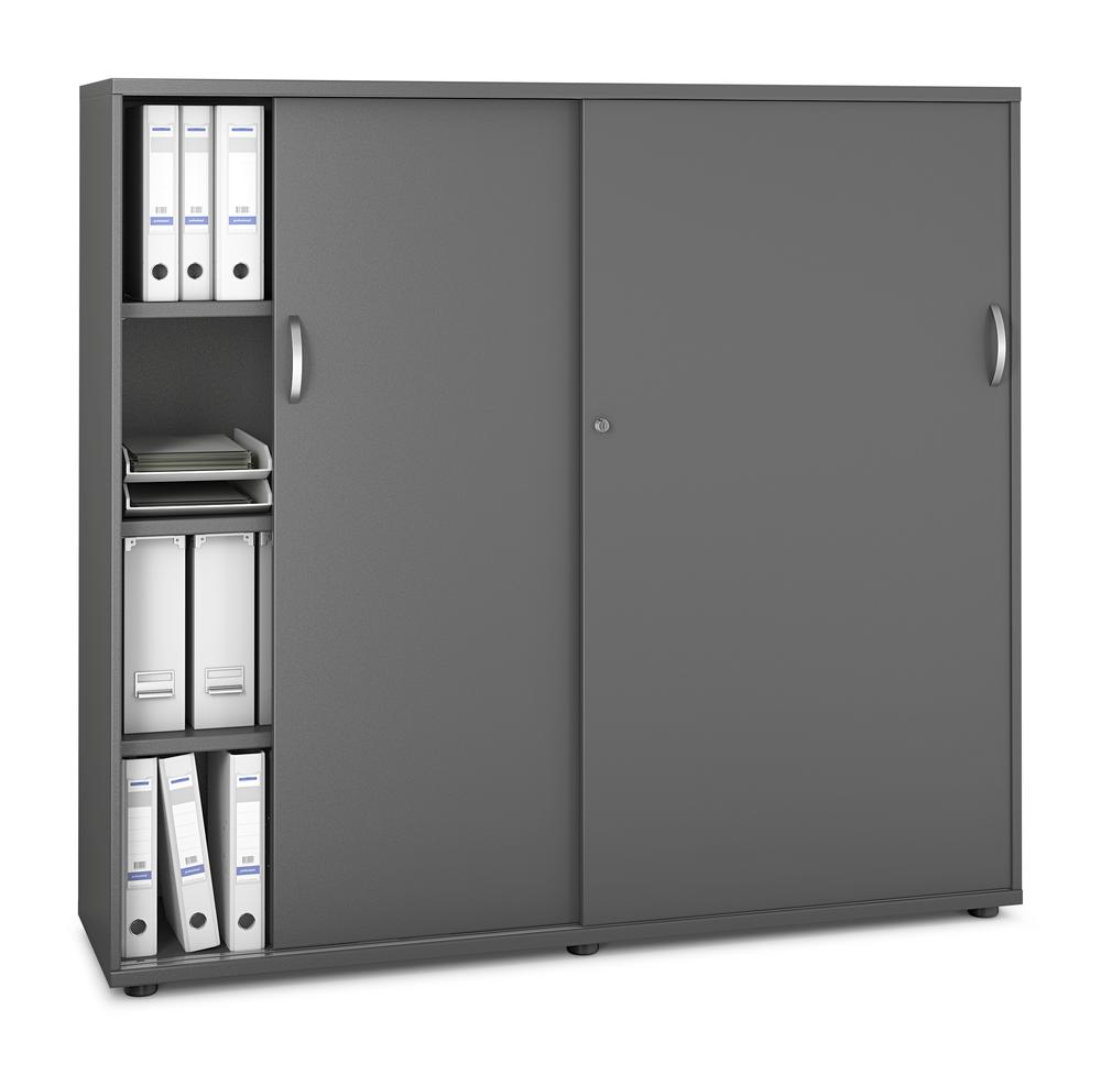 Schiebetürenschrank MULTI M pro | Anthrazit | 1600 | 1500 mm (4 OH)