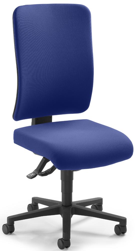 Bürodrehstuhl APERTO ohne Armlehnen | Blau | mit Polsterrücken