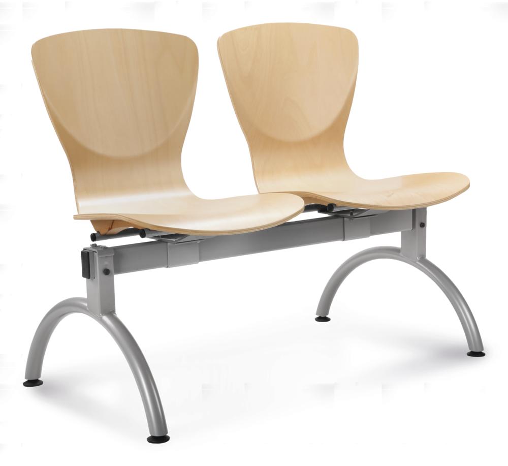Besucherbank Tibo | 2-Sitzer | Alusilber