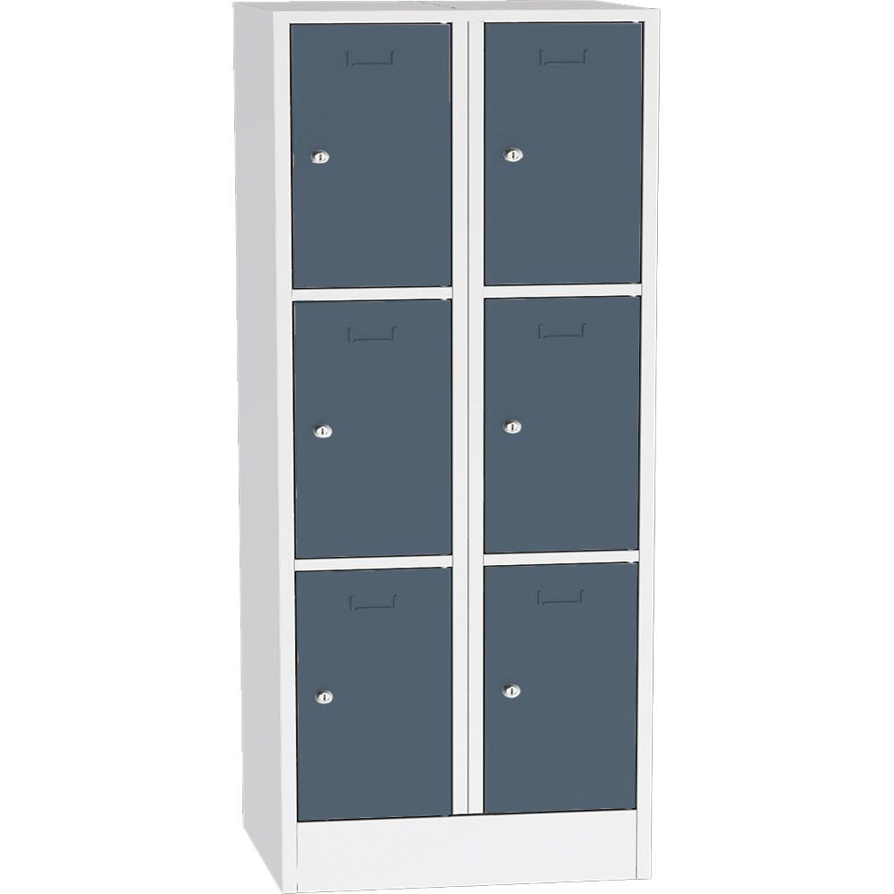 Schließfach-Stahlschrank SYSTEM SP1 COLOR | Blaugrau RAL 7031 | 400 | Zylinderschloss