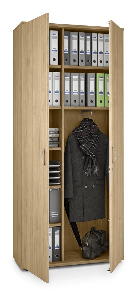 Garderobenschrank MULTI M pro | Eiche hell | 1000 | 2250 mm (6 OH)