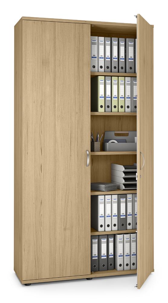 Flügeltürenschrank MULTI M pro | Eiche hell | 1200 | Türanschlag Mitte | 2250 mm (6 OH)
