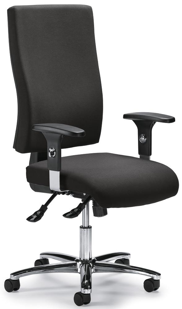 Bürodrehstuhl COMFORT R BIG DELUXE mit Armlehnen | Anthrazit | verstellbare Armlehnen