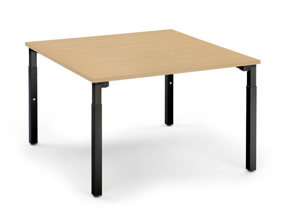 Konferenztisch System MODUL | Buchedekor | 1200 | 1200 | Tiefschwarz RAL 9005