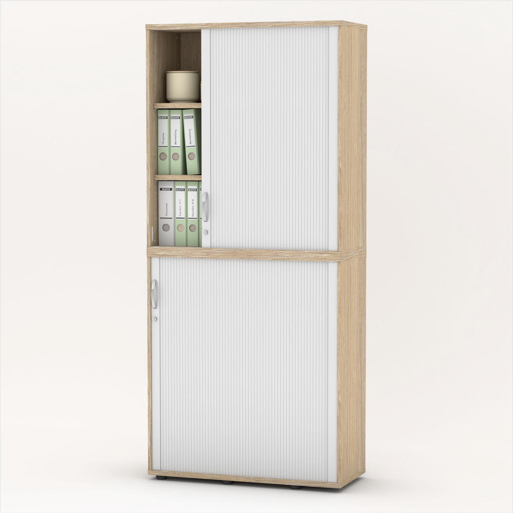 Rollladen-Aufsatzschrank MULTI M pro | Eiche hell | 1000 | 1140 mm (3 OH)