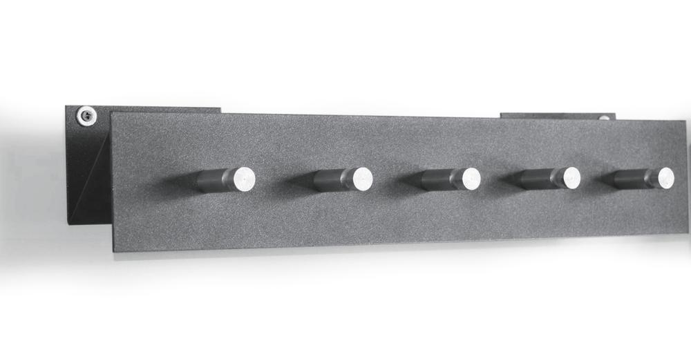 Wandgarderobe aus pulverbeschichtetem Stahlblech