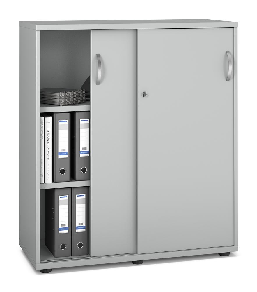 Schiebetürenschrank iMODUL | Lichtgrau | 1000 | 1140 mm (3 OH)