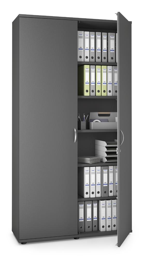 Flügeltürenschrank MULTI M pro | Anthrazit | 1200 | Türanschlag Mitte | 2250 mm (6 OH)