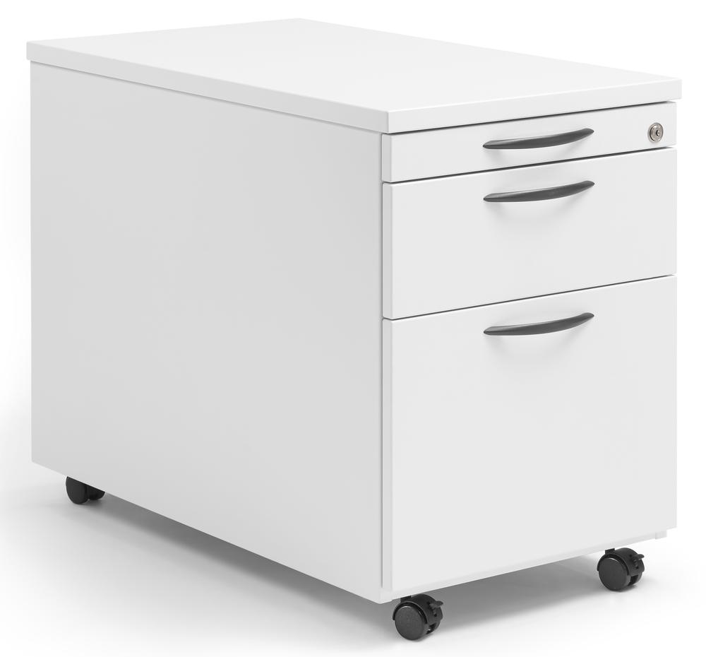 Rollcontainer MULTI M | Weiß | 800 | 1 + 1 Schübe + 1 Hängeregistratur