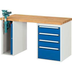 XXL-Werkbänke - 4 Schubladen 3x150, 1x270 mm, | 1500 | 900