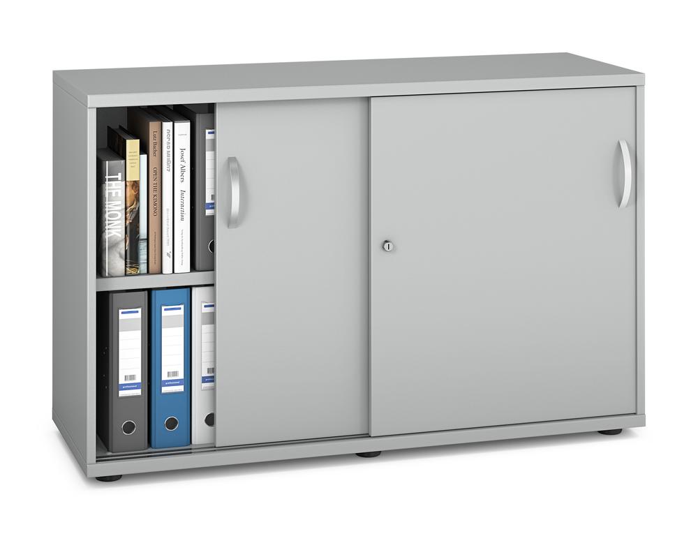 Schiebetürenschrank MULTI M pro | Lichtgrau | 1200 | 780 mm (2 OH)