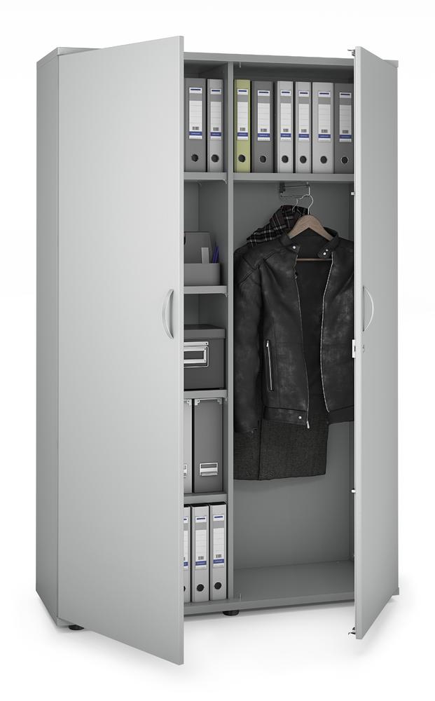 Garderobenschrank MULTI M pro | Lichtgrau | 1200