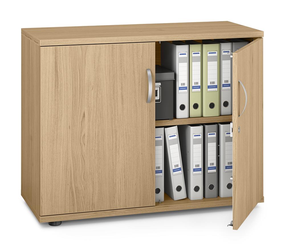Flügeltürenschrank MULTI M pro | Eiche hell | 1000 | Türanschlag Mitte | 780 mm (2 OH)