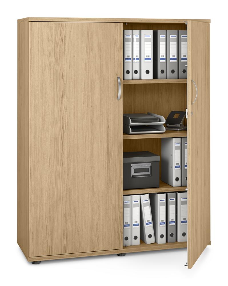 Flügeltürenschrank MULTI M pro | Eiche hell | 1200 | Türanschlag Mitte | 1500 mm (4 OH)