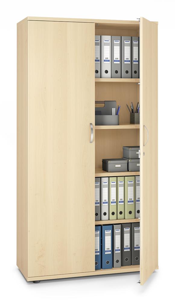 Flügeltürenschrank MULTI M pro | Ahorndekor | 1000 | Türanschlag Mitte