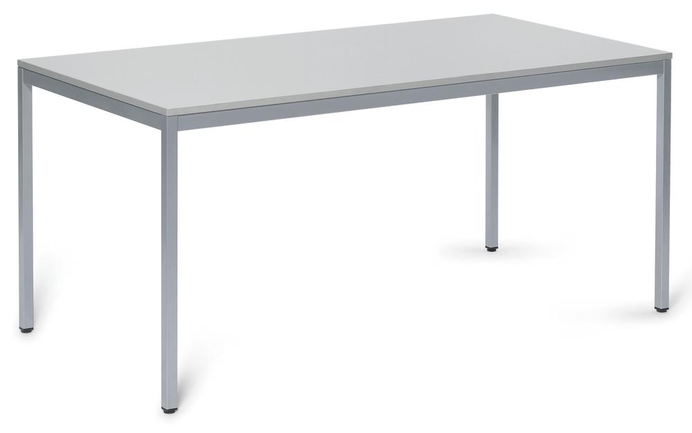 Besprechungstisch DESKIN LINE | Lichtgrau | 1200 | 800 | Alusilber RAL 9006 | Rechteck
