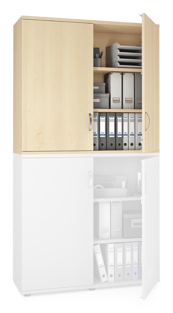 Flügeltüren-Aufsatzschrank Multi M pro | Ahorndekor | 1200