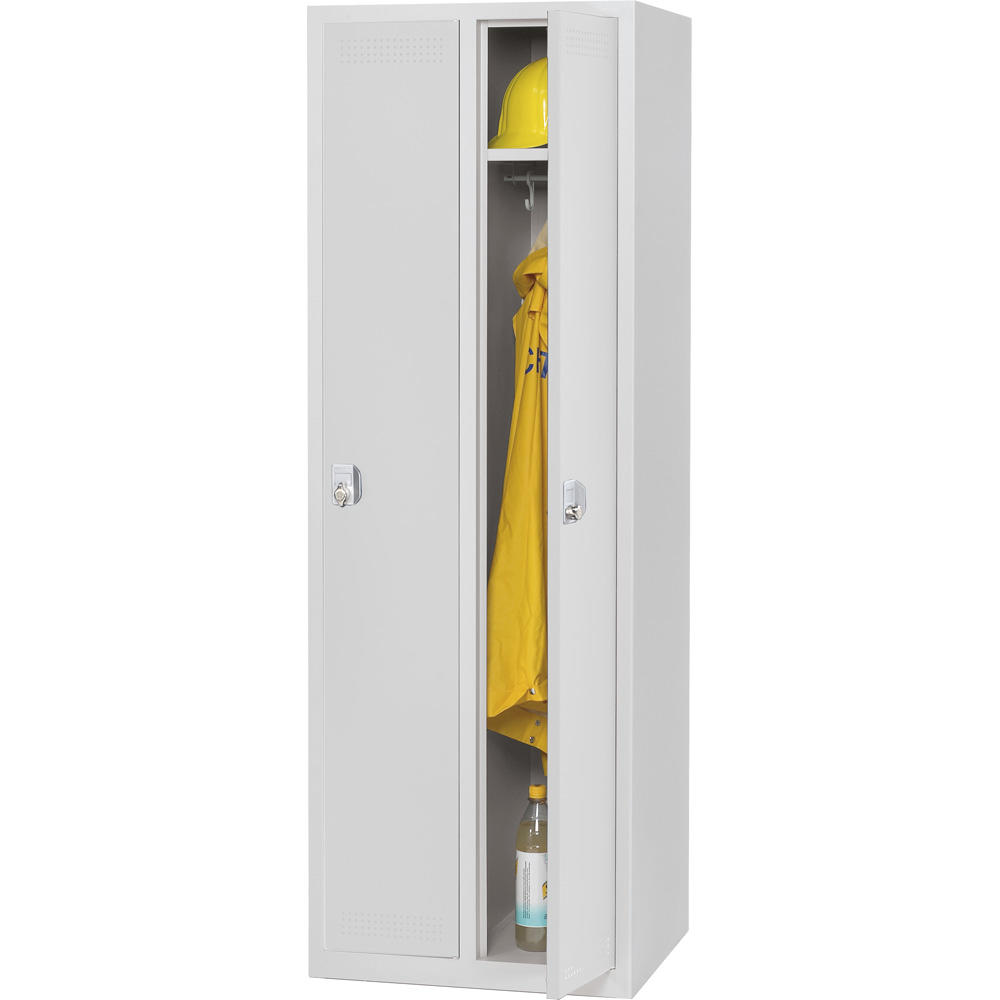 Garderoben-Stahlspind SP PROFI SYSTEM | Lichtgrau RAL 7035 | Bodenstehend | 300 | Drehriegelverschluss