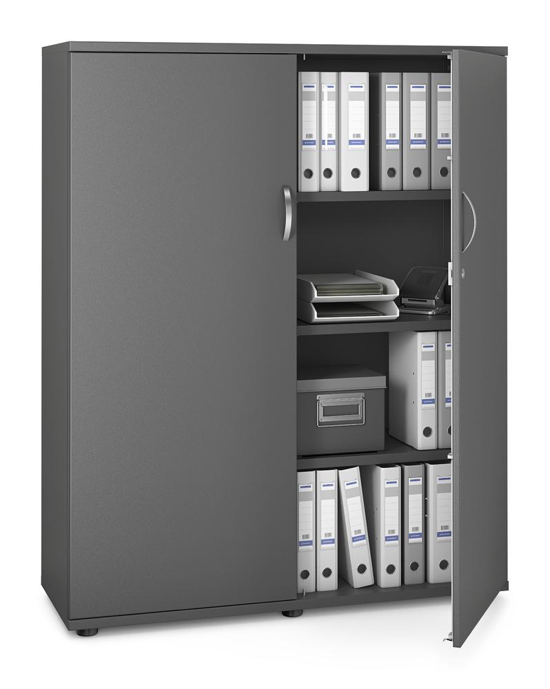 Flügeltürenschrank MULTI M pro | Anthrazit | 1200 | Türanschlag Mitte | 1500 mm (4 OH)