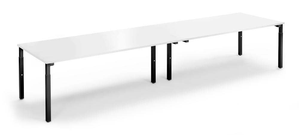 Konferenztisch System MODUL | Weiß | 4000 | 1000 | Tiefschwarz RAL 9005