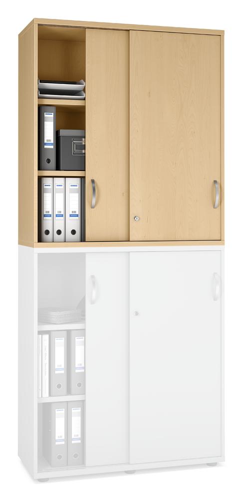 Schiebetüren-Aufsatzschrank MULTI M pro | Buchedekor | 1000