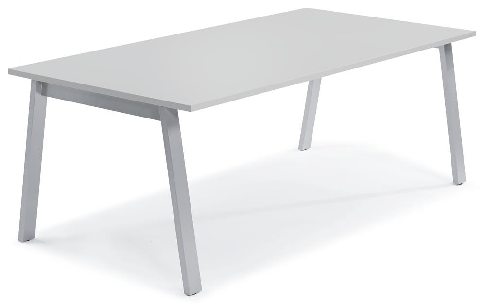 Konferenztisch DESKIN RIO | Lichtgrau | 1200 | Alusilber RAL 9006