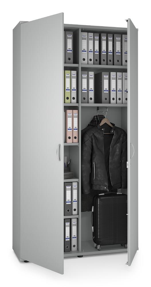 Garderobenschrank MULTI M pro | Lichtgrau | 1200