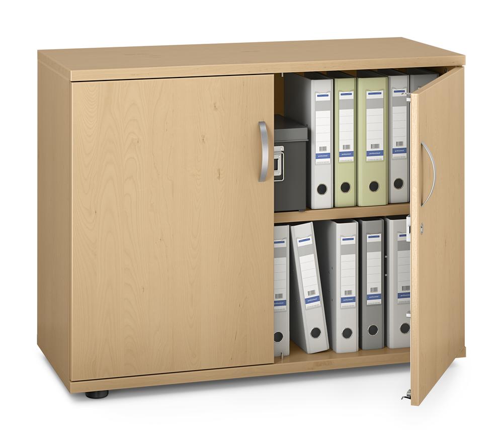Flügeltürenschrank MULTI M pro | Buchedekor | 1000 | Türanschlag Mitte