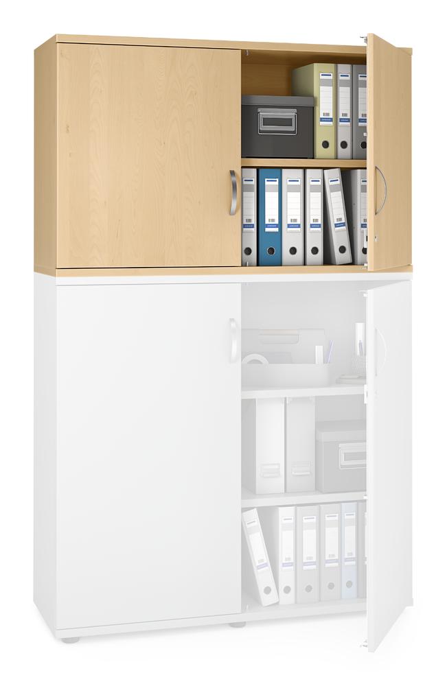 Flügeltüren-Aufsatzschrank Multi M pro | Buchedekor | 1200