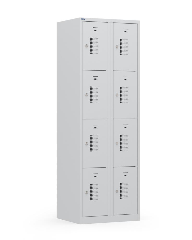 Schließfachschränke System SP1 Basic | Lichtgrau RAL 7035 | 300 | Zylinderschloss