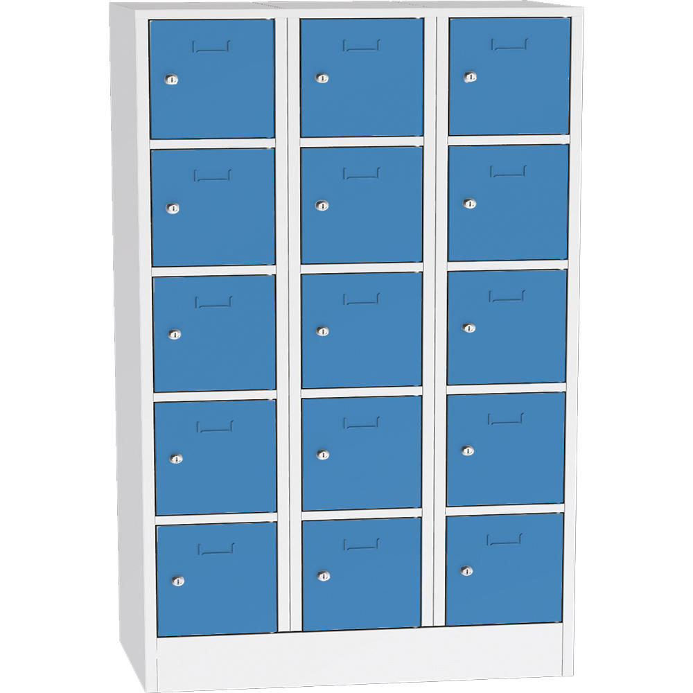 Schließfach-Stahlschrank SYSTEM SP1 COLOR | Lichtblau RAL 5012 | 400 | Zylinderschloss