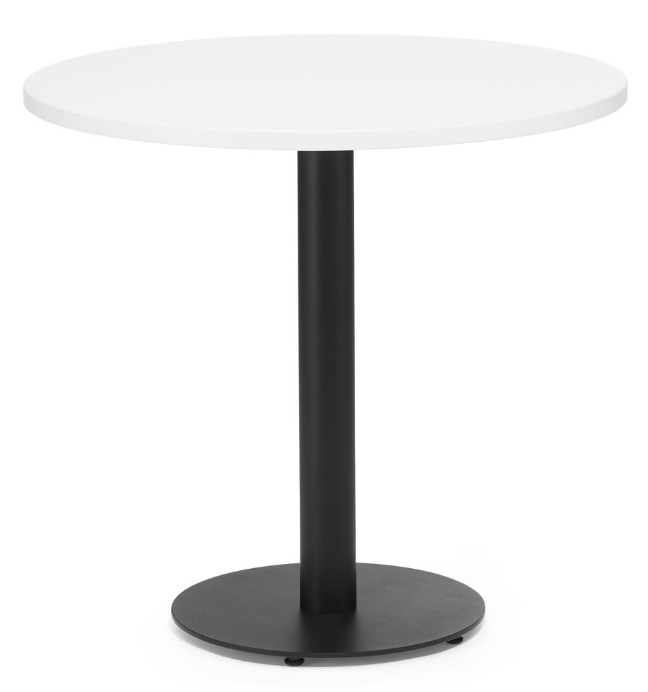 Cafeteria Tischsystem PARMA rund | Weiß | 755 | Schwarz