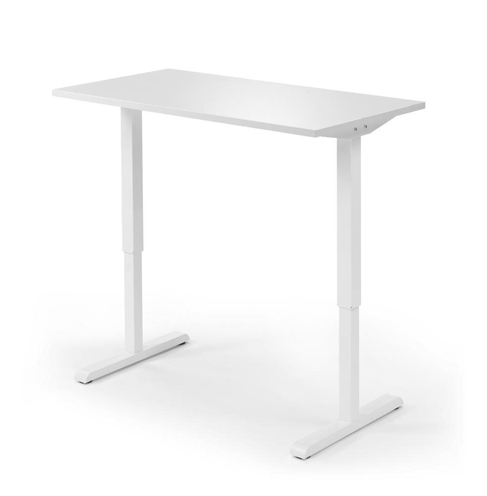 Höhenverstellbarer Schreibtisch Tiefe 650 mm | Weiß | 1200 | Weiß