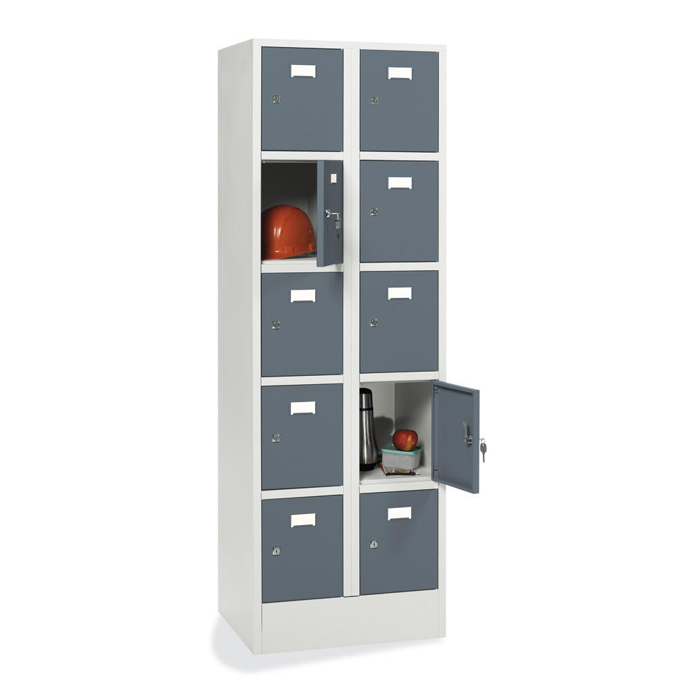 Schließfach-Stahlschrank SYSTEM SP1 COLOR | Blaugrau RAL 7031 | 300 | Zylinderschloss