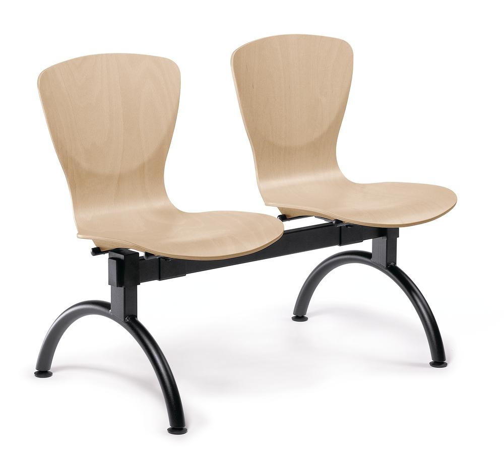 Besucherbank Tibo | 2-Sitzer | Schwarz