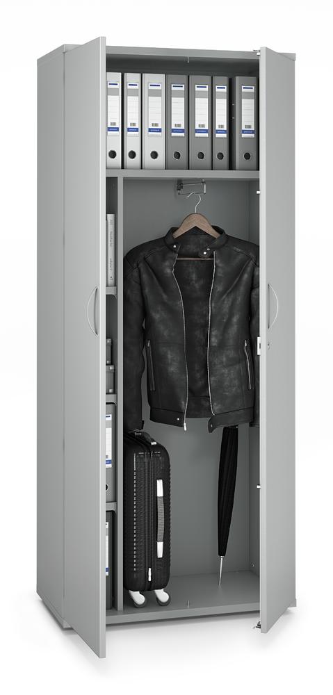 Garderobenschrank MULTI M pro | Lichtgrau | 800