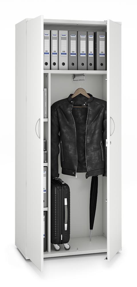 Garderobenschrank MULTI M pro | Weiß | 800