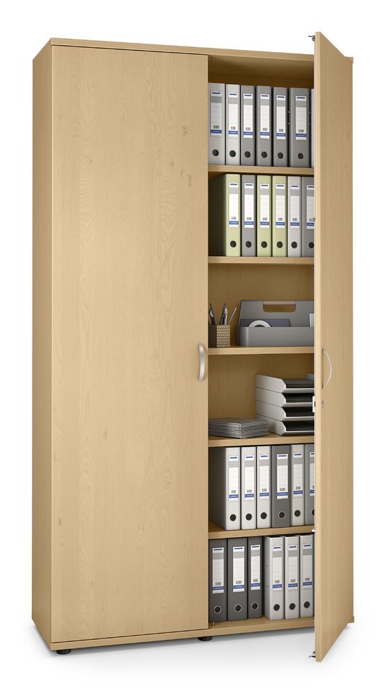 Flügeltürenschrank MULTI M pro | Buchedekor | 1200 | Türanschlag Mitte