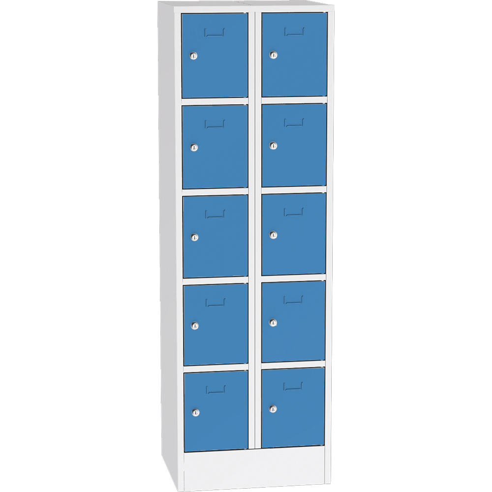 Schließfach-Stahlschrank SYSTEM SP1 COLOR | Lichtblau RAL 5012 | 300 | Zylinderschloss
